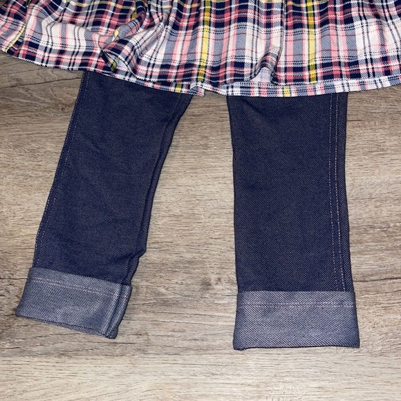 2 piece flannel and legging style outfit 4T NWT - Picture 3 of 10